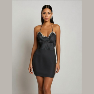 Jolie Paris Ivy Corset Dress XL Black Crystal NWT